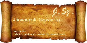 Jandaurek Szeverin névjegykártya